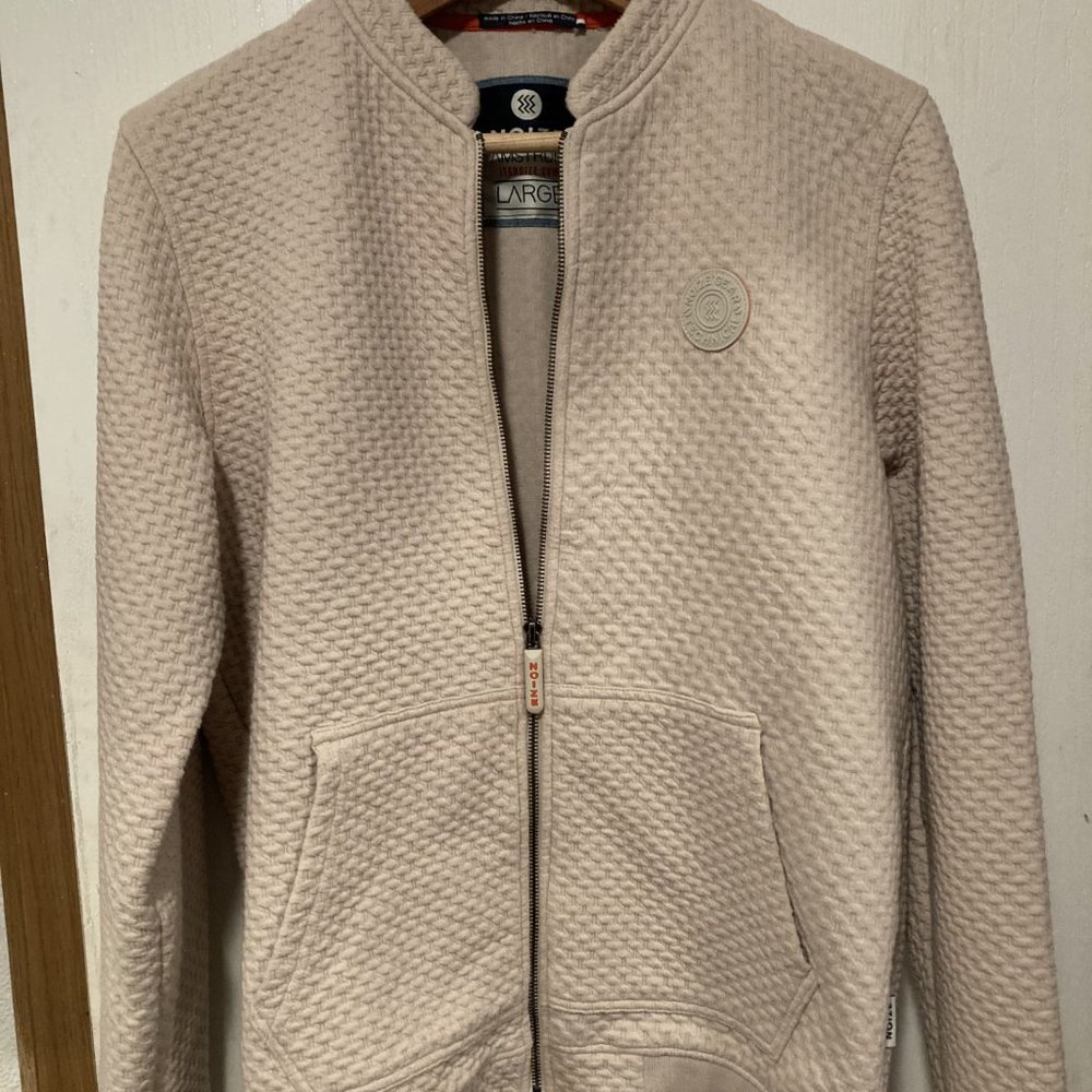 NOIZE AMSTRDM Men's Sweatshirt Technical Jacket Full Zip Desert Tan L